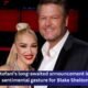 Gwen Stefani's long-awaited announcement includes a sentimental gesture for Blake Shelton.