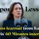 5 Important Lessons Learnt From Kamala Harris' 60 Minutes Interview!