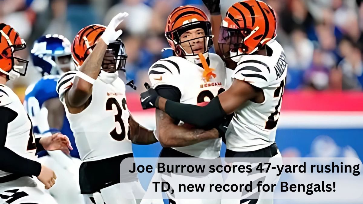 Joe Burrow scores 47-yard rushing TD, new record for Bengals!