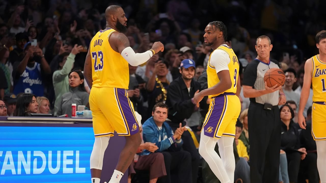 LeBron and Bronny James Make History Together on the Lakers Court!