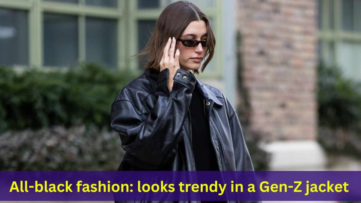 All-black fashion: looks trendy in a Gen-Z jacket