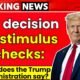 Big decision on stimulus checks